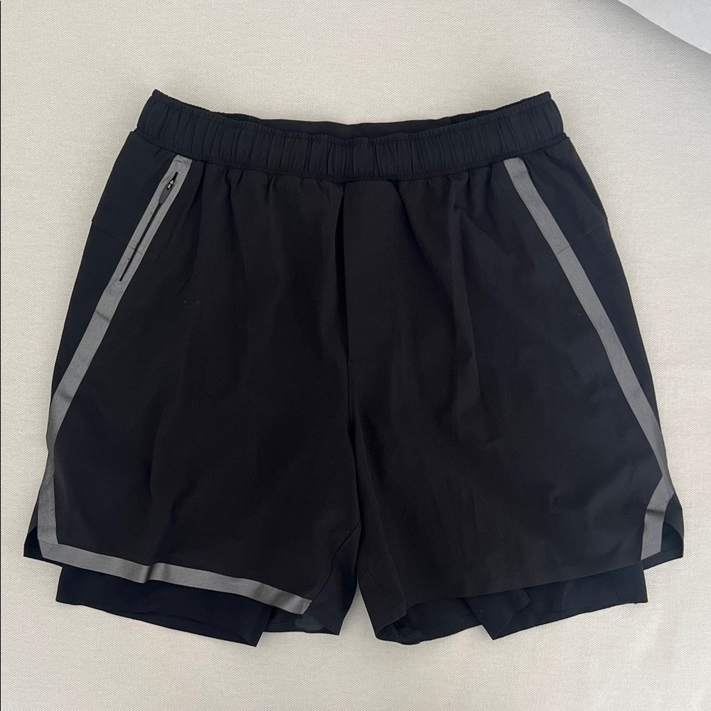 Lululemon Athletica Black Shorts with Gray Trim